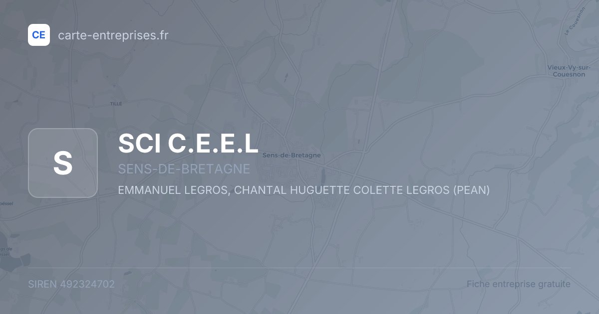 SCI C.E.E.L — 492324702 — fiche entreprise