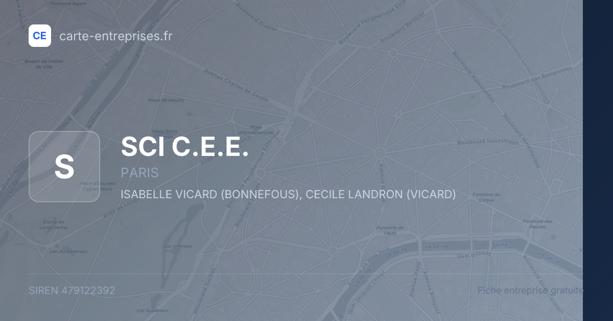 SCI C.E.E. — 479122392 — fiche entreprise