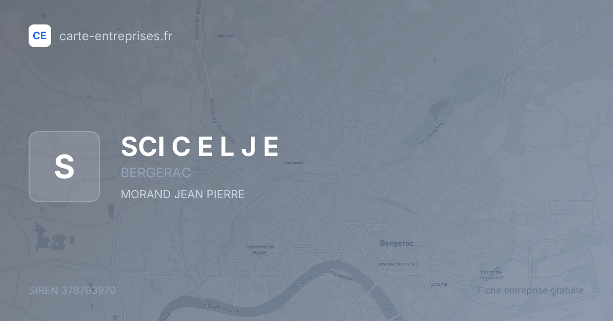 SCI C E L J E — 378793970 — fiche entreprise