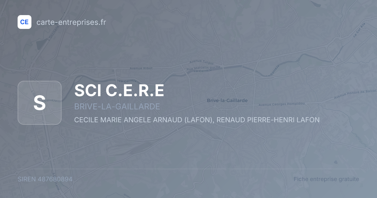 SCI  C.E.R.E — 487680894 — fiche entreprise