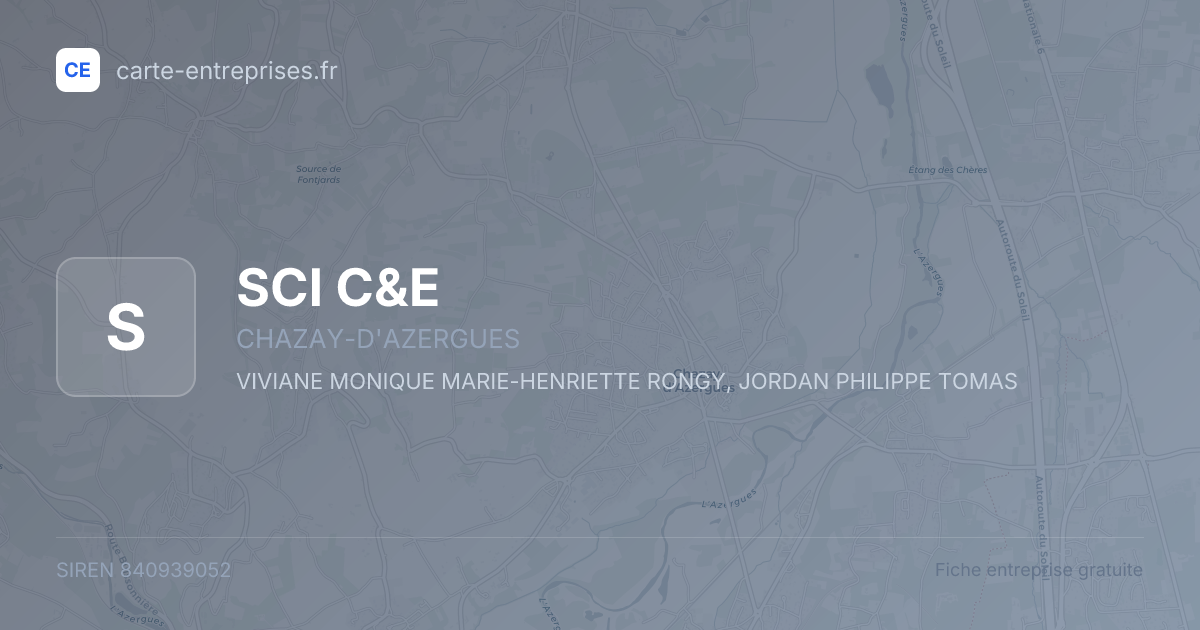 SCI C&E — 840939052 — fiche entreprise
