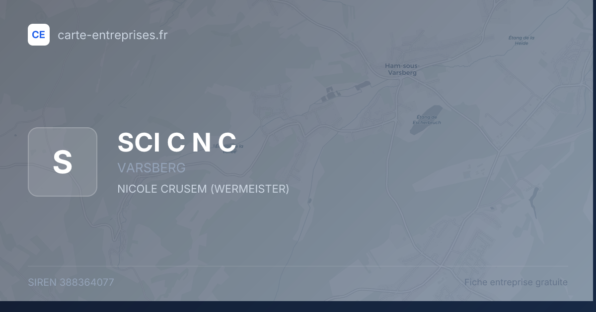 SCI  C N C — 388364077 — fiche entreprise