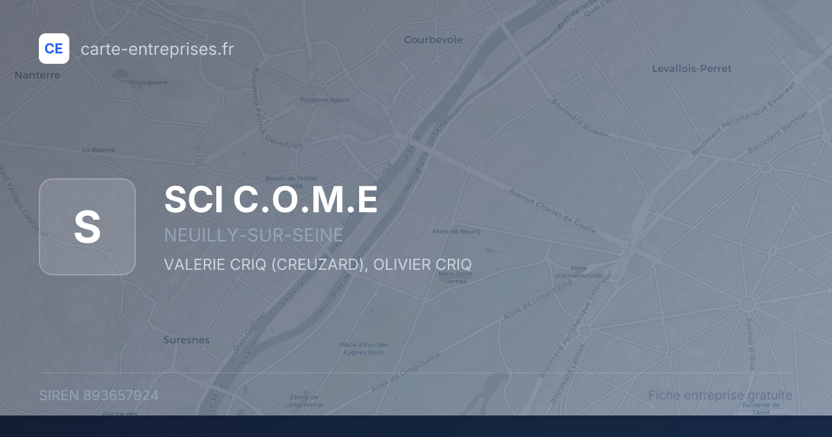 SCI C.O.M.E — 893657924 — fiche entreprise