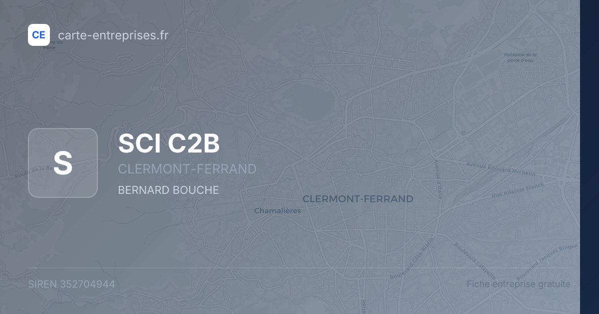 SCI C2B — 352704944 — fiche entreprise