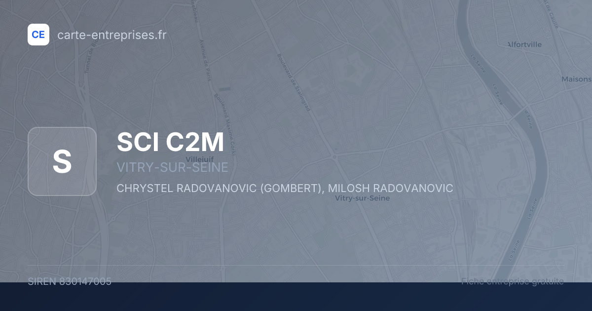 SCI C2M — 830147005 — fiche entreprise