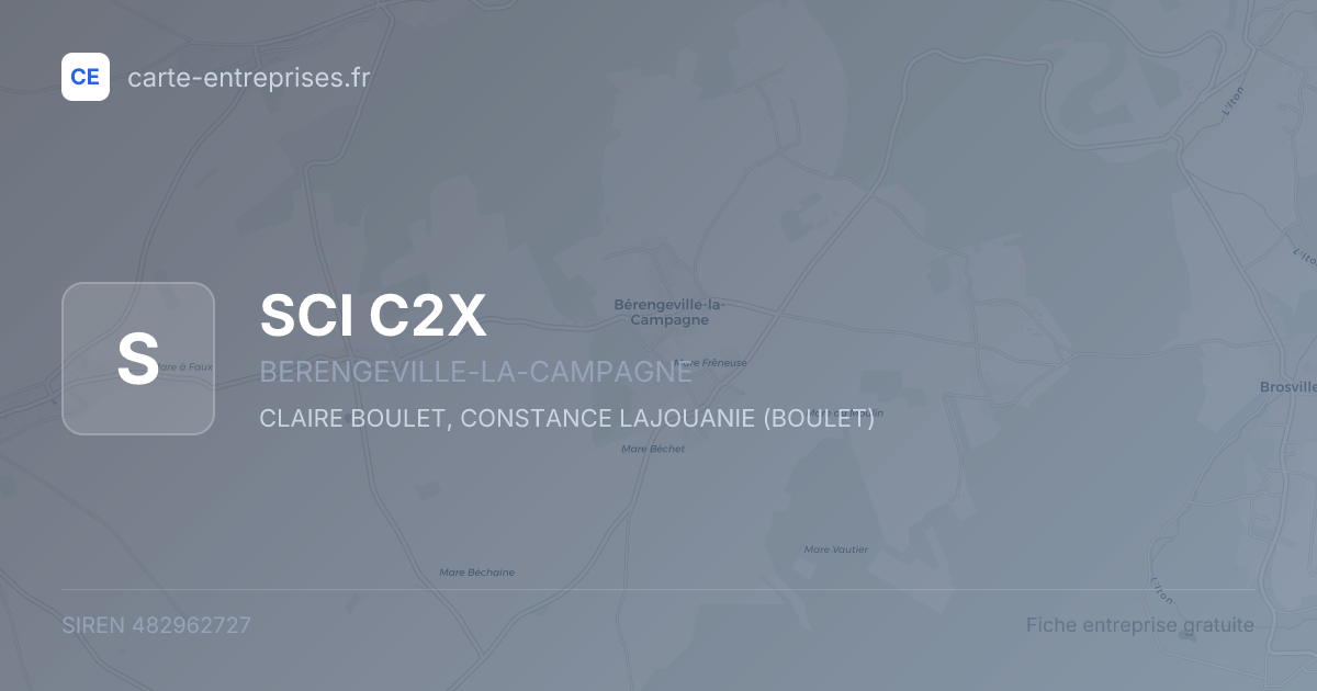 SCI C2X — 482962727 — fiche entreprise