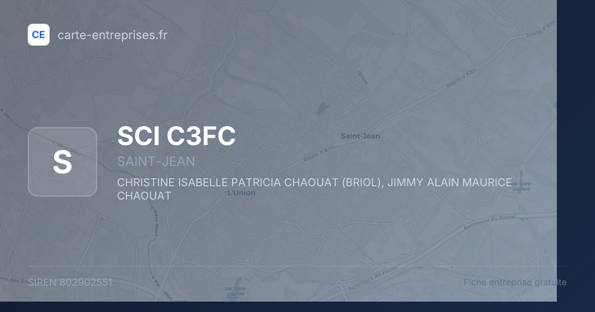 SCI C3FC — 802902551 — fiche entreprise