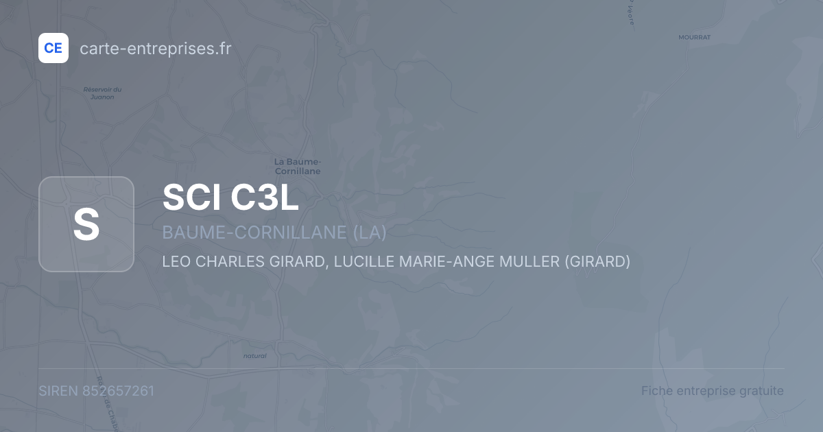 SCI C3L — 852657261 — fiche entreprise