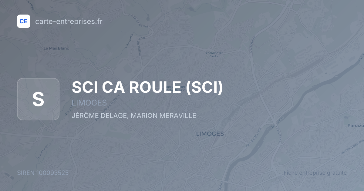 SCI CA ROULE (SCI) — 100093525 — fiche entreprise