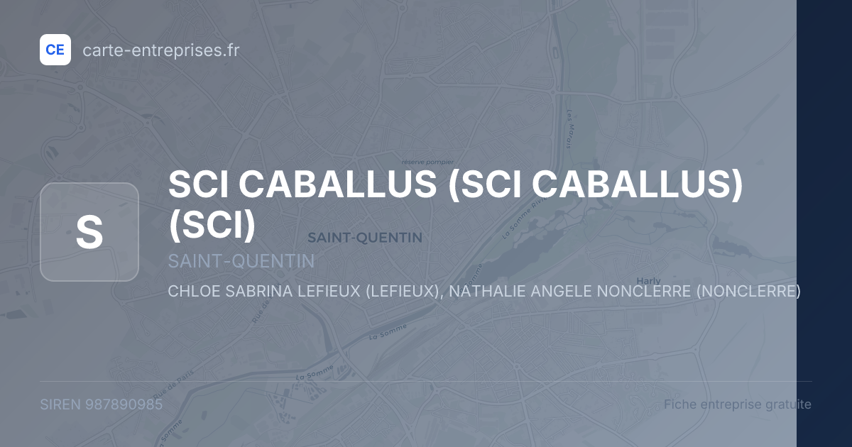 SCI CABALLUS (SCI CABALLUS) (SCI) — 987890985 — fiche entreprise