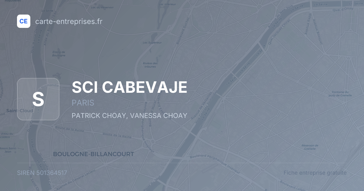 SCI CABEVAJE — 501364517 — fiche entreprise