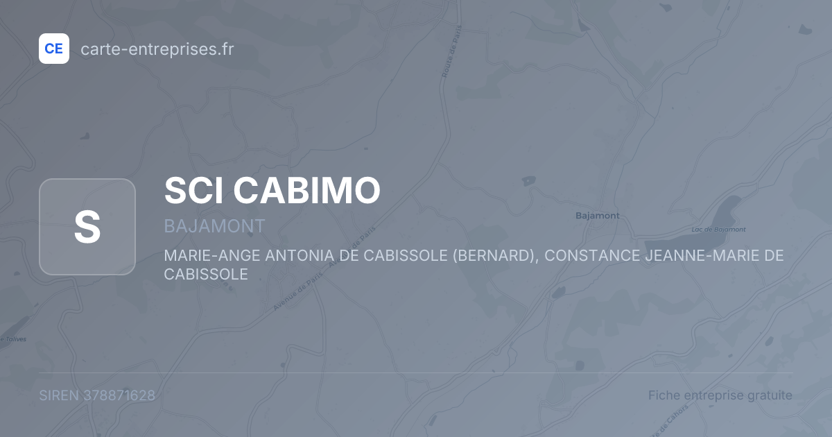 SCI CABIMO — 378871628 — fiche entreprise