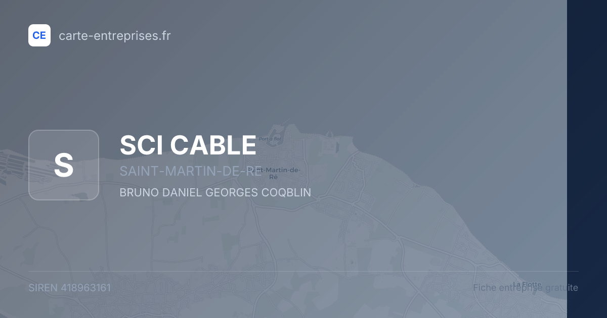 SCI CABLE — 418963161 — fiche entreprise