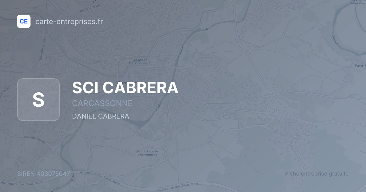 SCI CABRERA — 403075047 — fiche entreprise