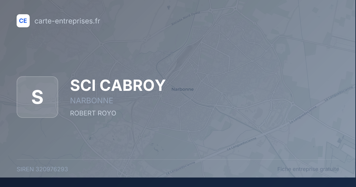SCI CABROY — 320976293 — fiche entreprise