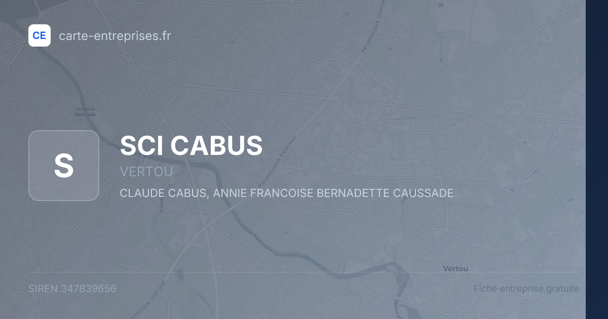 SCI CABUS — 347839656 — fiche entreprise
