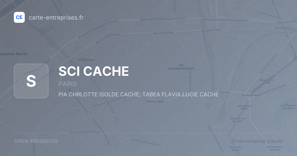 SCI CACHE — 499388049 — fiche entreprise