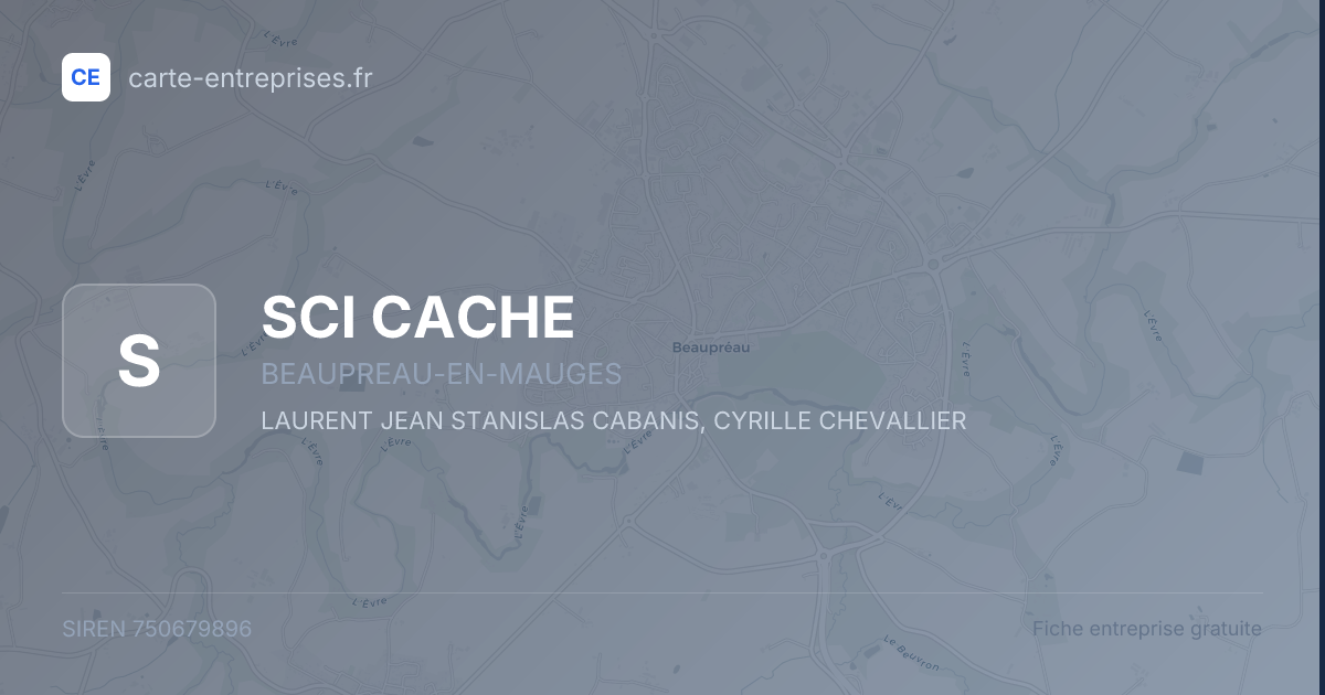 SCI CACHE — 750679896 — fiche entreprise