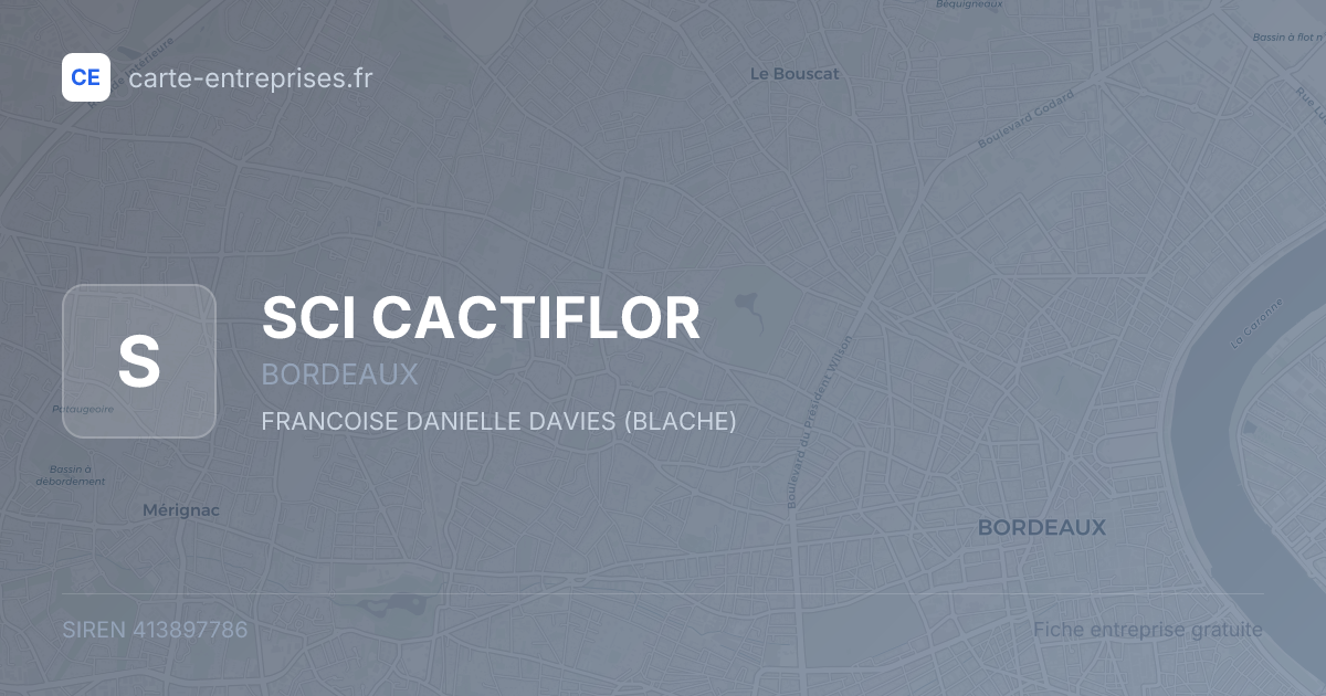 SCI CACTIFLOR — 413897786 — fiche entreprise