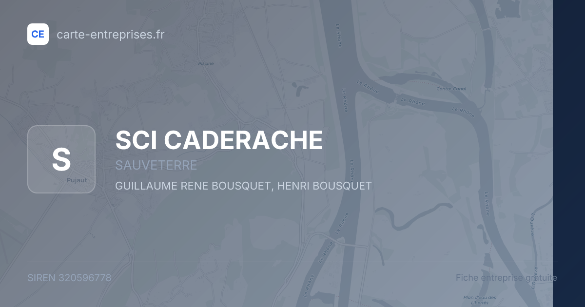 SCI CADERACHE — 320596778 — fiche entreprise