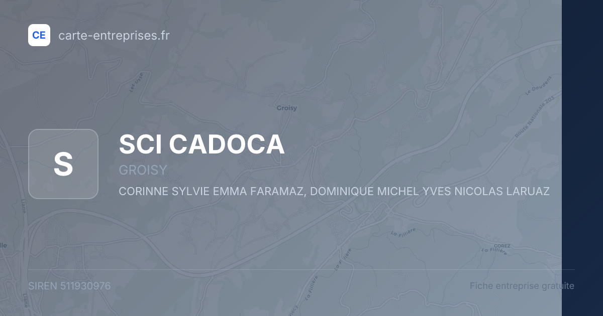 SCI CADOCA — 511930976 — fiche entreprise