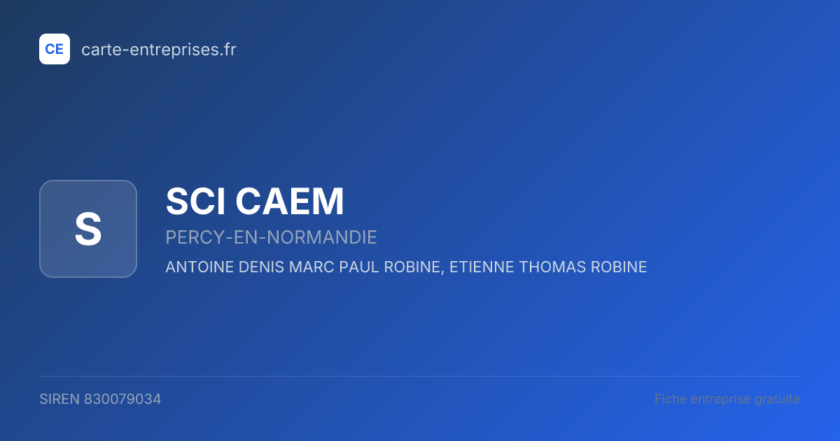 SCI CAEM — 830079034 — fiche entreprise