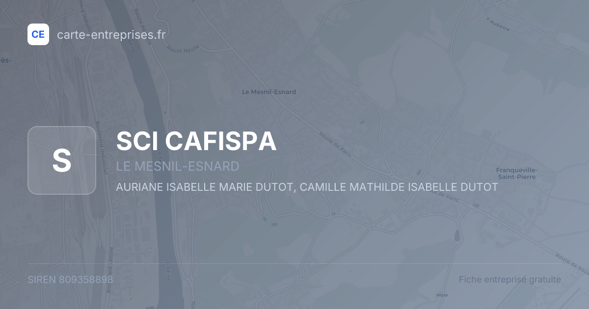 SCI CAFISPA — 809358898 — fiche entreprise