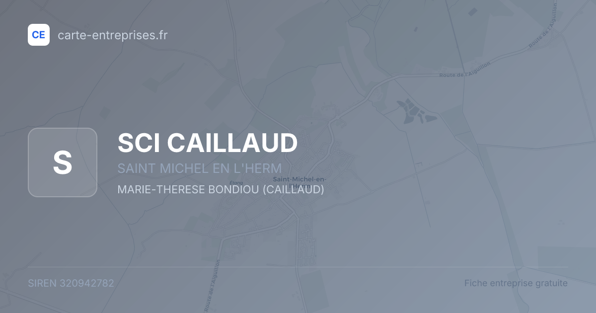 SCI CAILLAUD — 320942782 — fiche entreprise