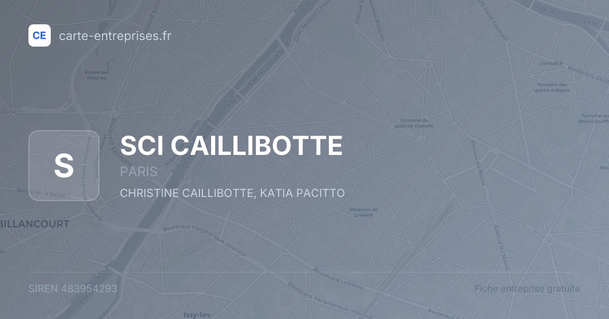 SCI CAILLIBOTTE — 483954293 — fiche entreprise