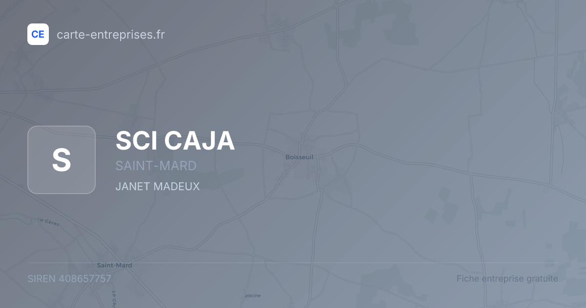 SCI CAJA — 408657757 — fiche entreprise