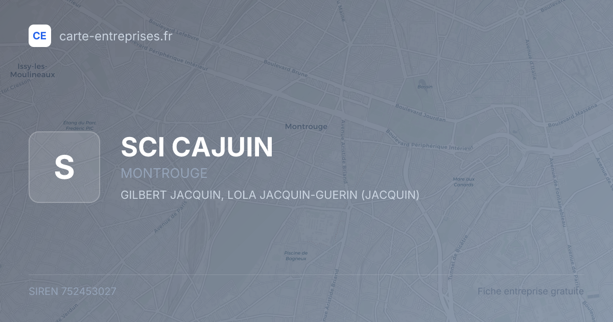 SCI CAJUIN — 752453027 — fiche entreprise