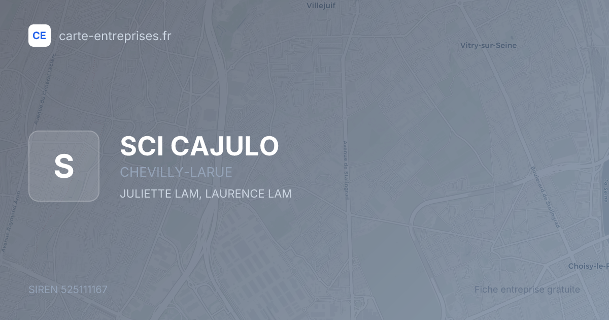 SCI CAJULO — 525111167 — fiche entreprise