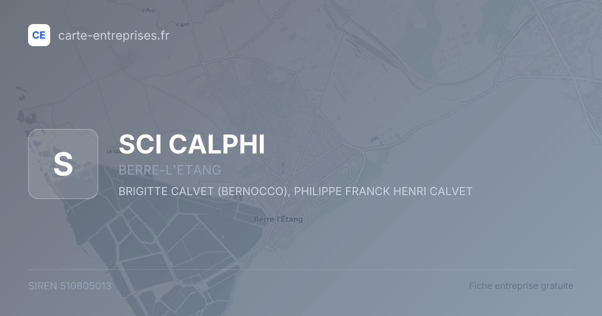 SCI CALPHI — 510805013 — fiche entreprise