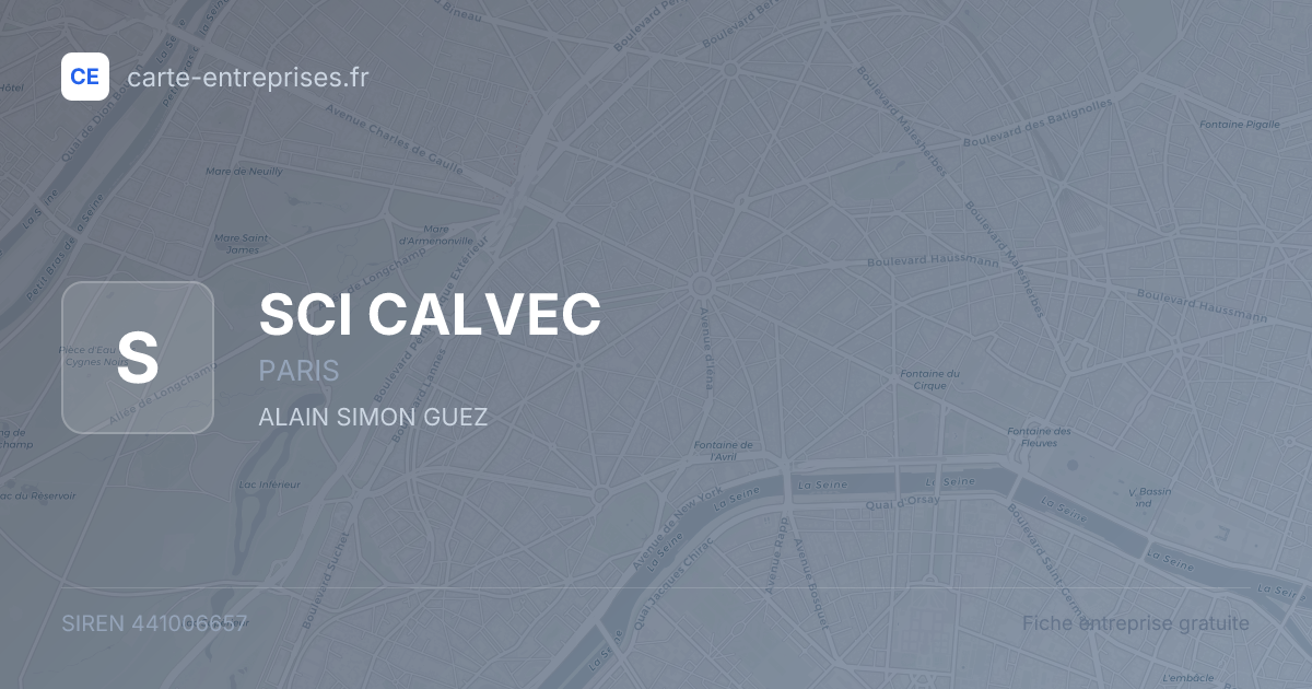 SCI CALVEC — 441006657 — fiche entreprise