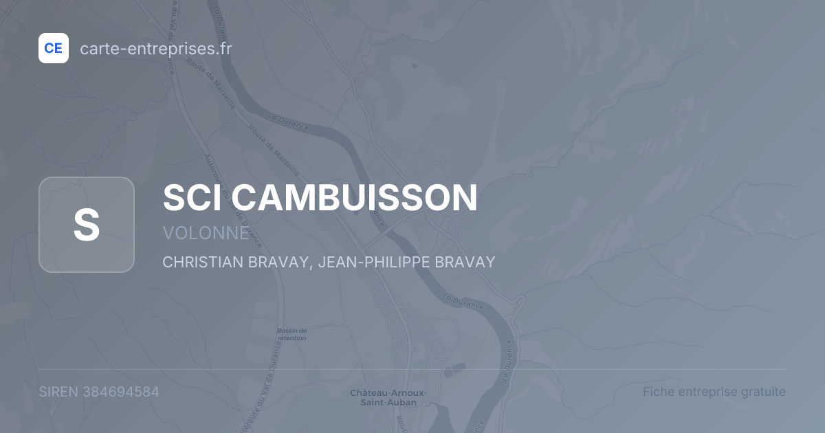 SCI CAMBUISSON — 384694584 — fiche entreprise