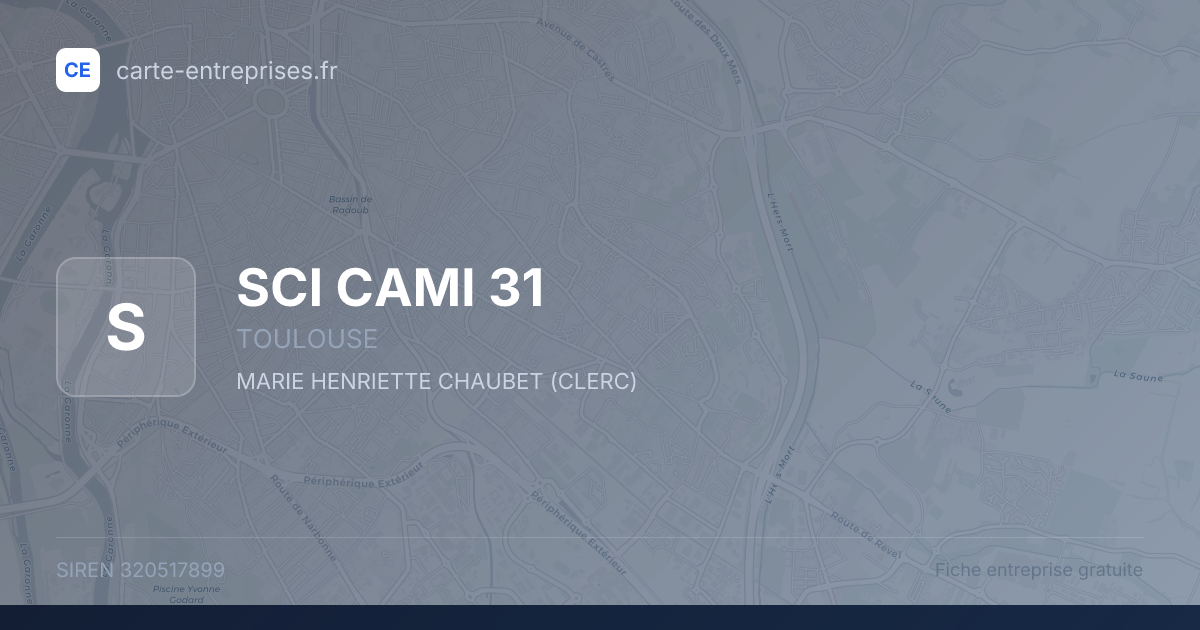 SCI CAMI 31 — 320517899 — fiche entreprise