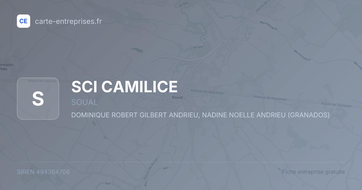 SCI CAMILICE — 494364706 — fiche entreprise