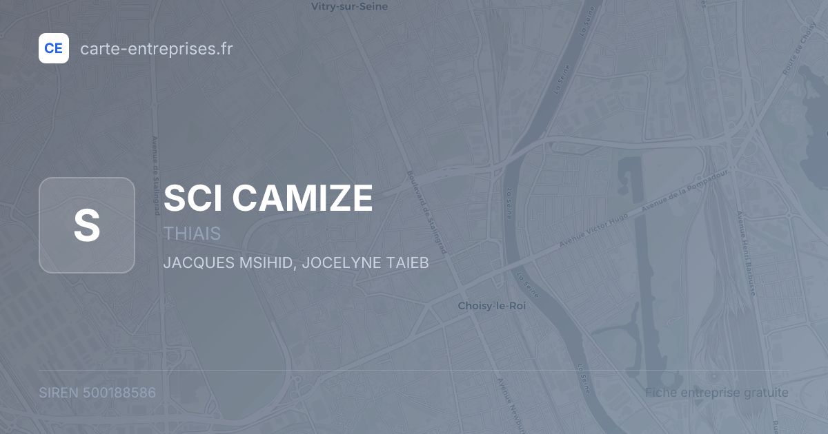 SCI  CAMIZE — 500188586 — fiche entreprise