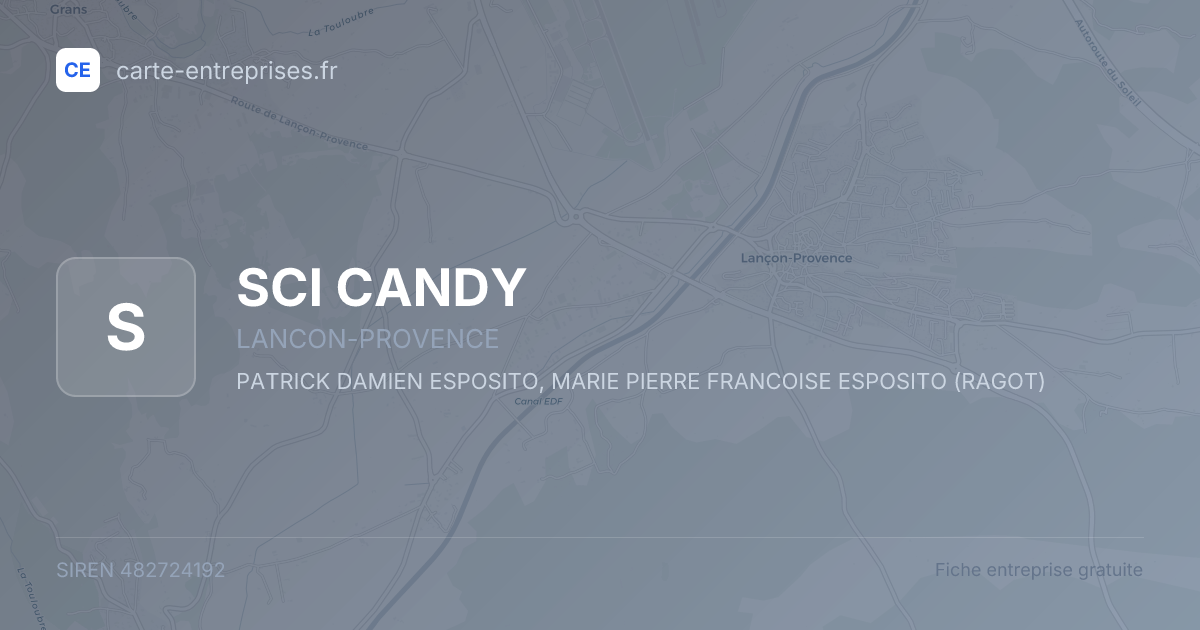 SCI CANDY — 482724192 — fiche entreprise