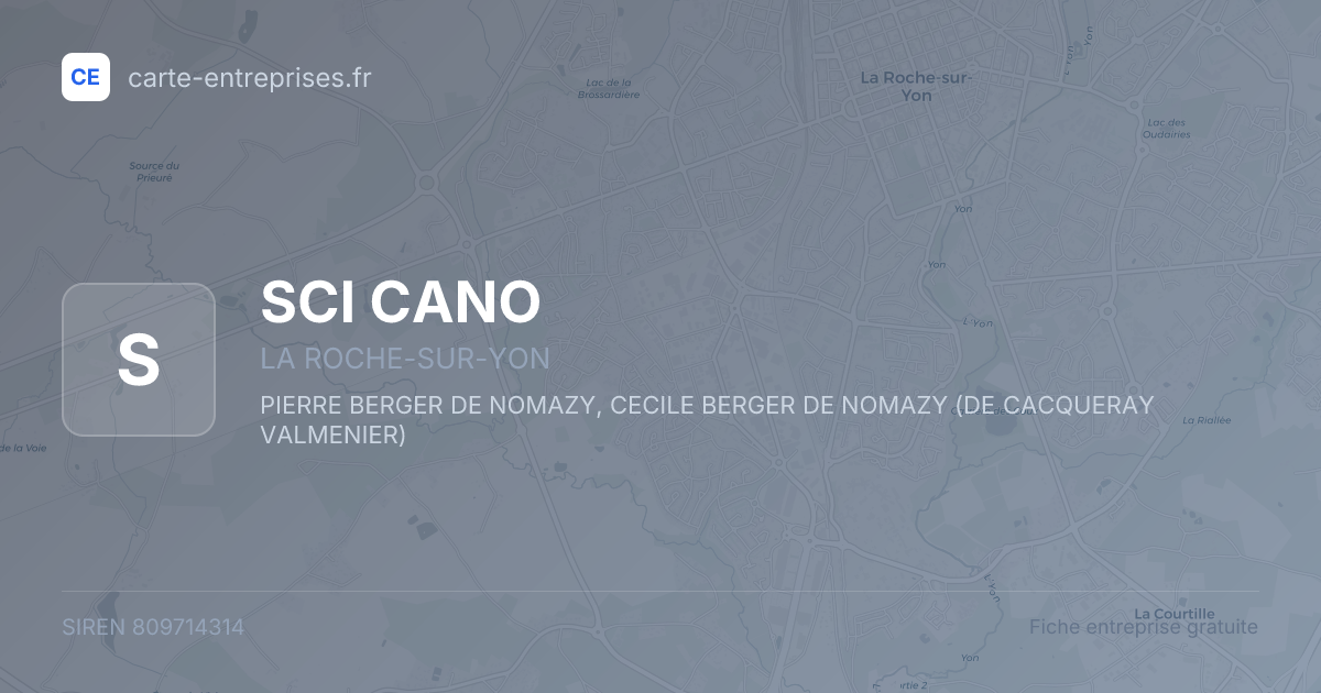 SCI CANO — 809714314 — fiche entreprise