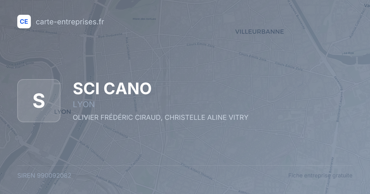 SCI CANO — 990092082 — fiche entreprise