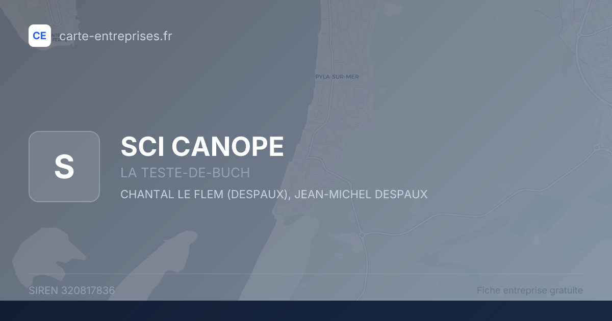SCI CANOPE — 320817836 — fiche entreprise