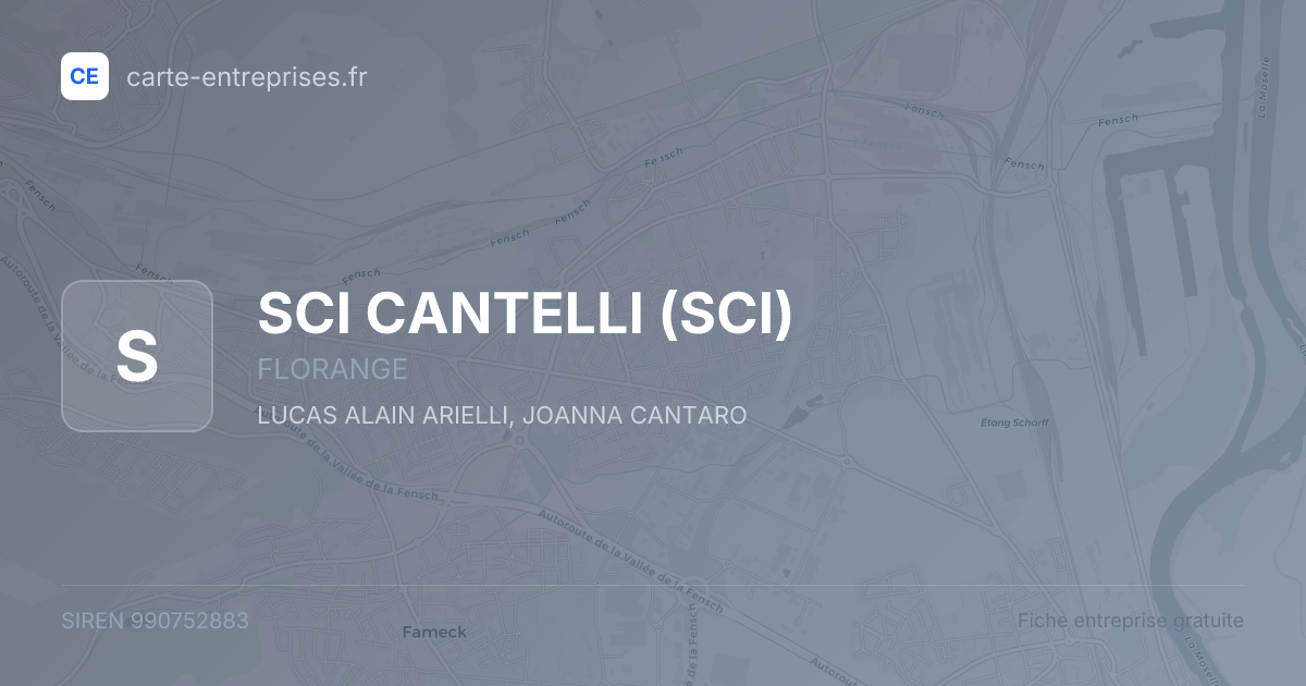 SCI CANTELLI (SCI) — 990752883 — fiche entreprise