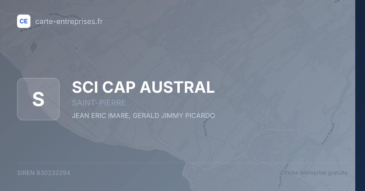 SCI CAP AUSTRAL — 830232294 — fiche entreprise