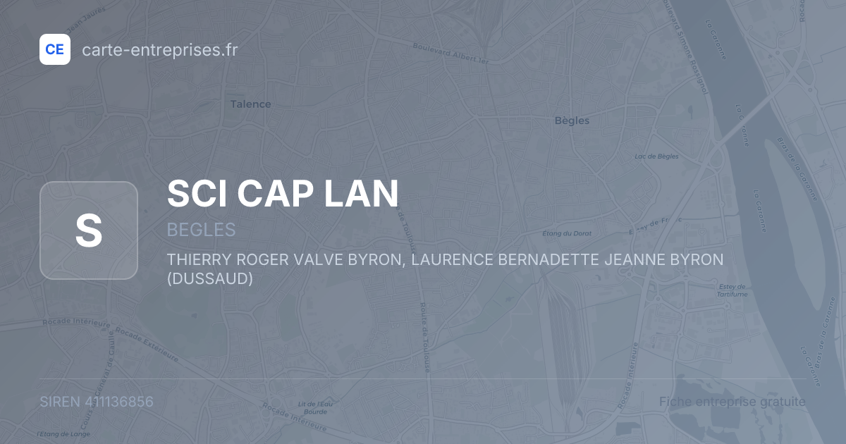 SCI CAP LAN — 411136856 — fiche entreprise