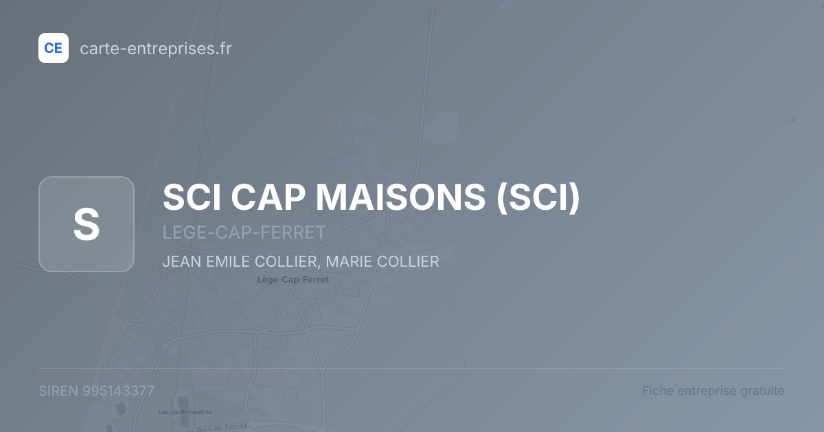 SCI CAP MAISONS (SCI) — 995143377 — fiche entreprise