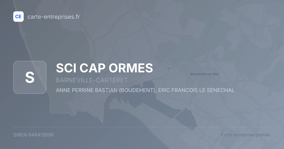 SCI CAP ORMES — 848413696 — fiche entreprise