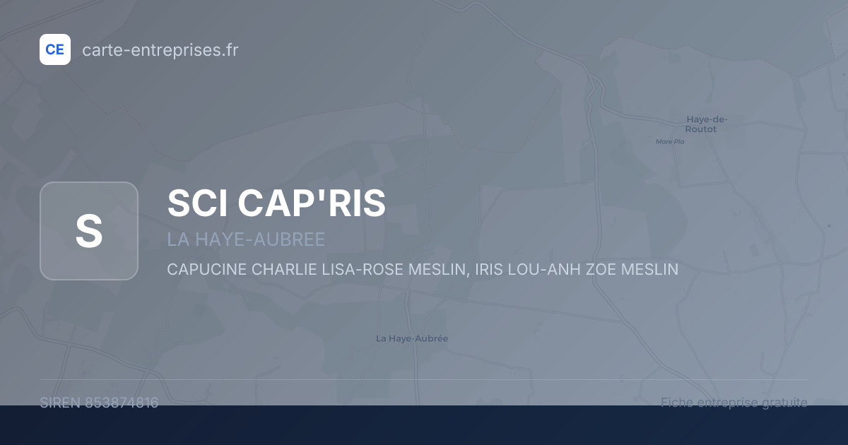 SCI CAP'RIS — 853874816 — fiche entreprise