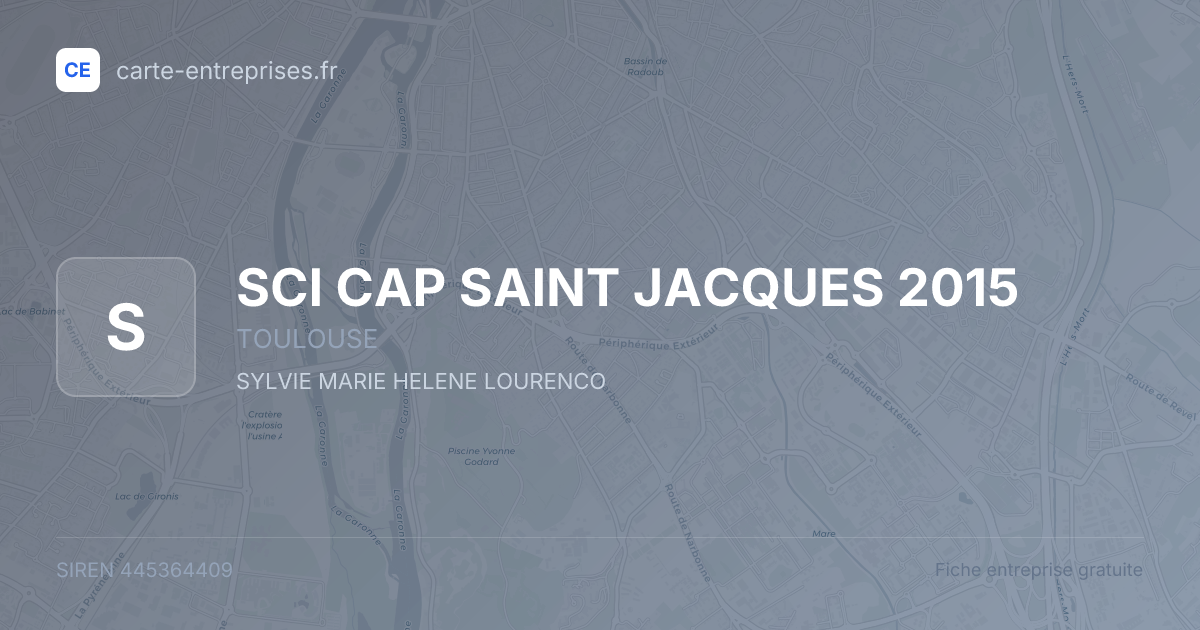 SCI CAP SAINT JACQUES 2015 — 445364409 — fiche entreprise