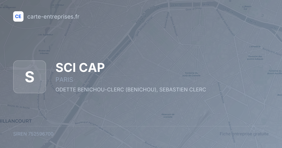 SCI CAP — 752596700 — fiche entreprise